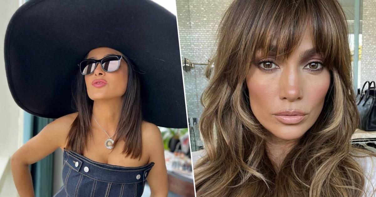 CELEB 24/7.  Salma Hayek has her matching big hat and Jennifer Lopez has her haircut  celebrities