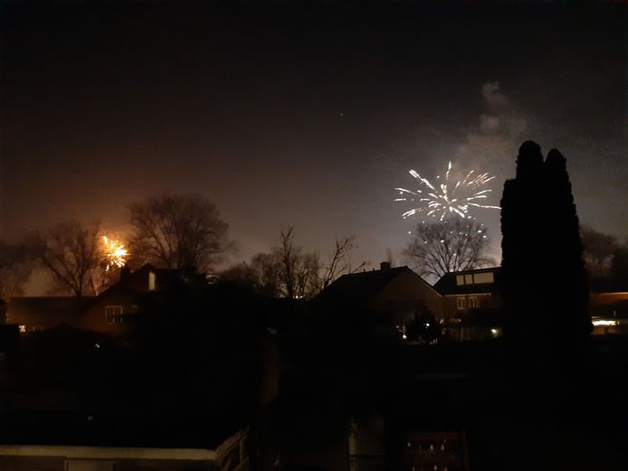 Vuurwerk boven Apeldoorn.