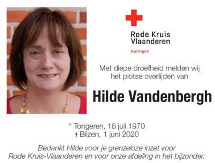 Rouwbericht Hilde Vandenbergh