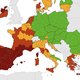 Brussel kleurt rood op Europese coronakaart, Spanje en Zuid-Frankrijk donkerrood