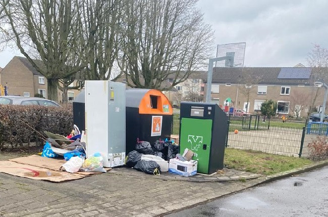 Keurig gescheiden afval aan de Perseusstraat.