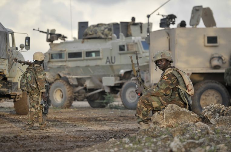 Soldaten uit Oeganda vechten in Somalië tegen al-Shabaab Beeld ap