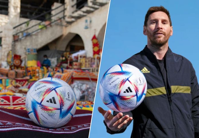 Lionel Messi presenteert de nieuwe WK-bal, Al Rihla.