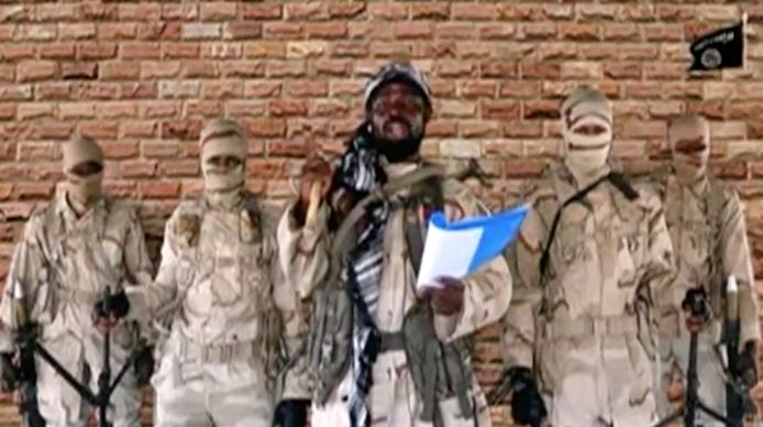 Strijders van Boko Haram in een video van de terreurgroep.