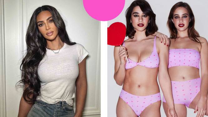 Kim Kardashian ontwerpt een lingeriecollectie voor valentijn met 2 opvallende modellen