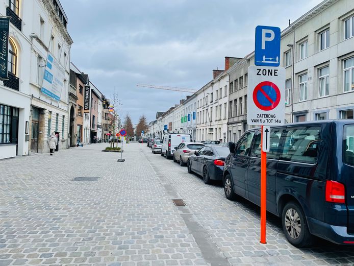 Het nieuw stuk verkeersvrij Keizersplein in Aalst.