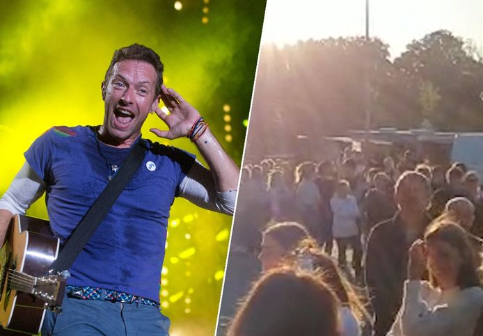 Er wordt flink aangeschoven voor het concert van Coldplay in Brussel