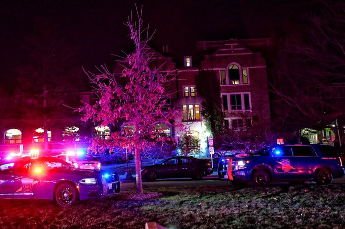 Fusillade sur le campus de l'Université d'État du Michigan, ce lundi 13 février 2023, à East Lansing, dans le Michigan.