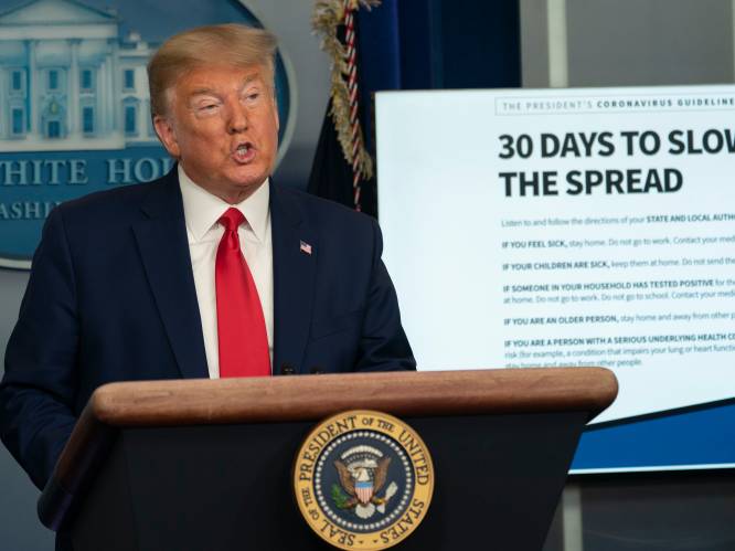 Nog 30 dagen sociaal afstand houden in VS: Trump voorspelt "zeer pijnlijke twee weken"