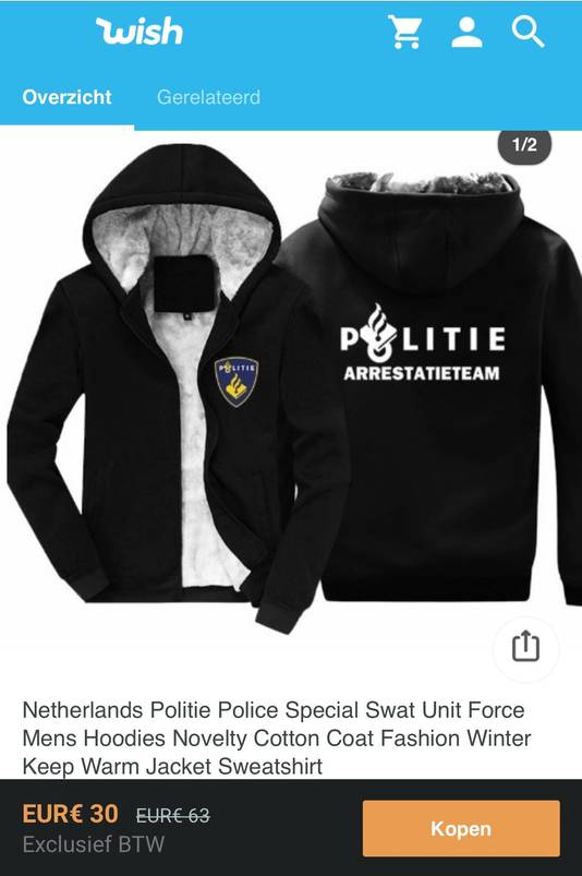 marionet Woordenlijst Samenwerken met Nepkleding van politie te koop bij webwinkels | Binnenland | AD.nl