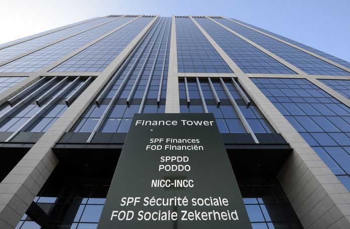 De Finance Tower in Brussel, waar de FOD Financiën gevestigd is.