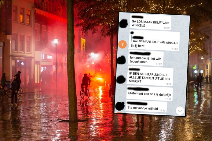 Groepsgesprek op Telegram over rellen in Zwolle