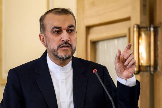 De Iraanse minister van Buitenlandse Zaken Hossein Amir-Abdollahian.