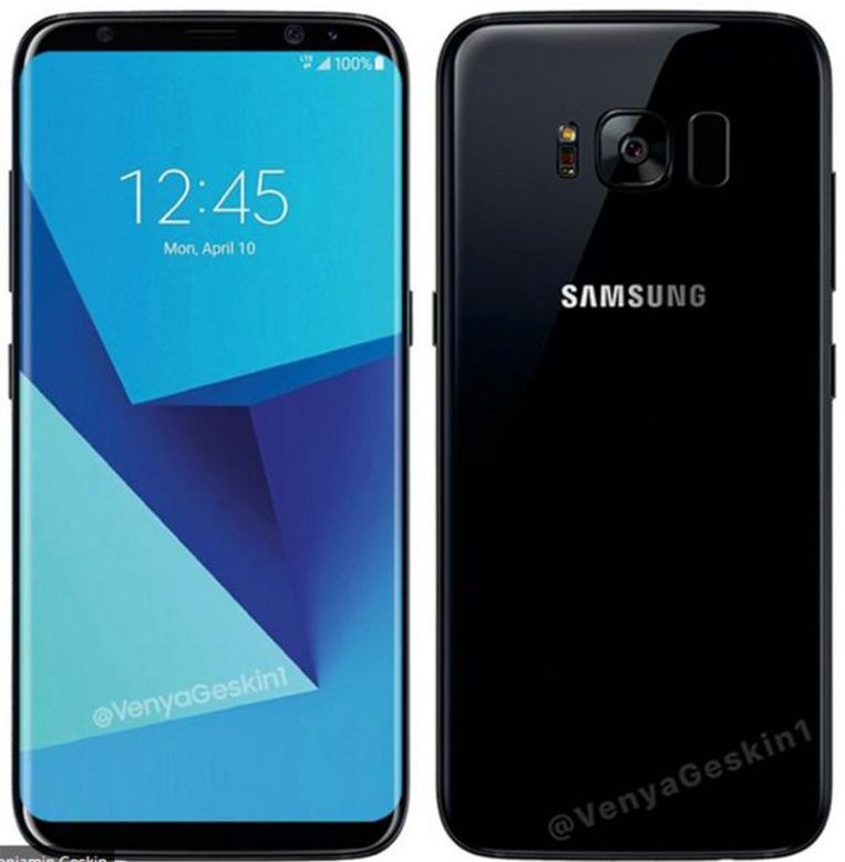 Zo zal de Galaxy S8 eruit zien. Beeld Benjamin Geskin