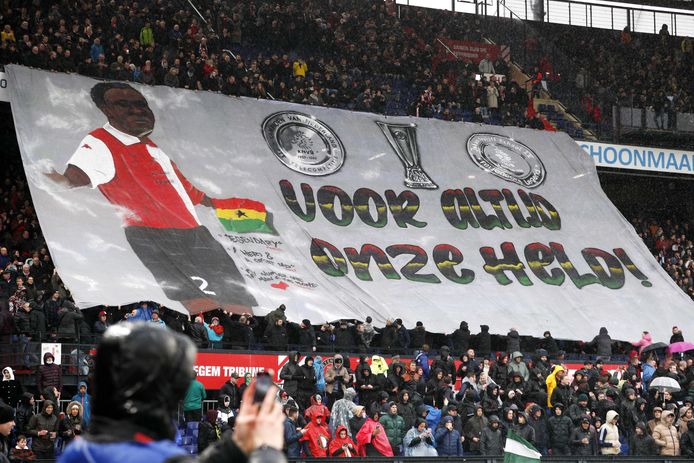 Spandoek voor Chris Gyan.