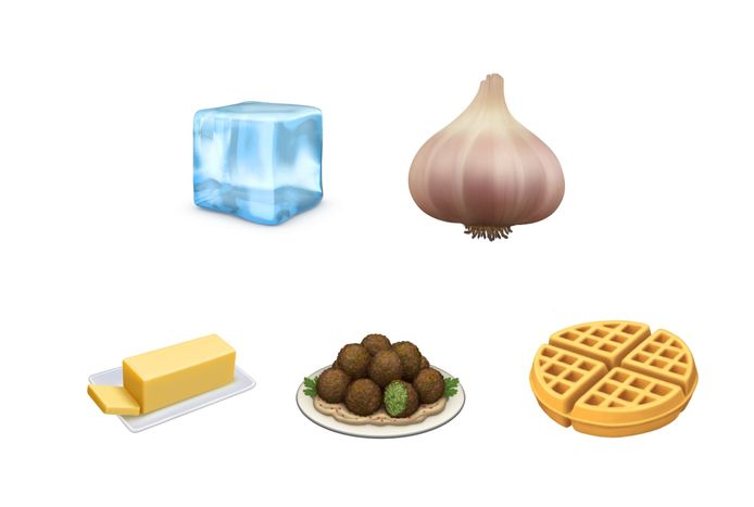 De nieuwe culinaire emoji's bij Apple.