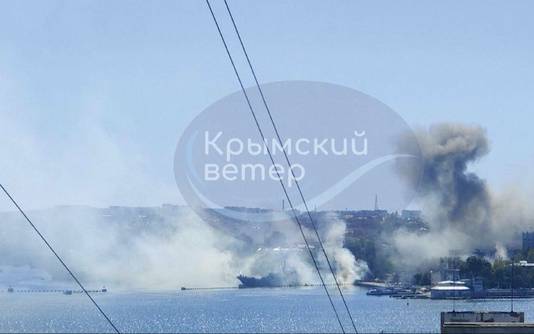 Het hoofdkwartier van de Russische vloot in de Zwarte Zee werd getroffen.