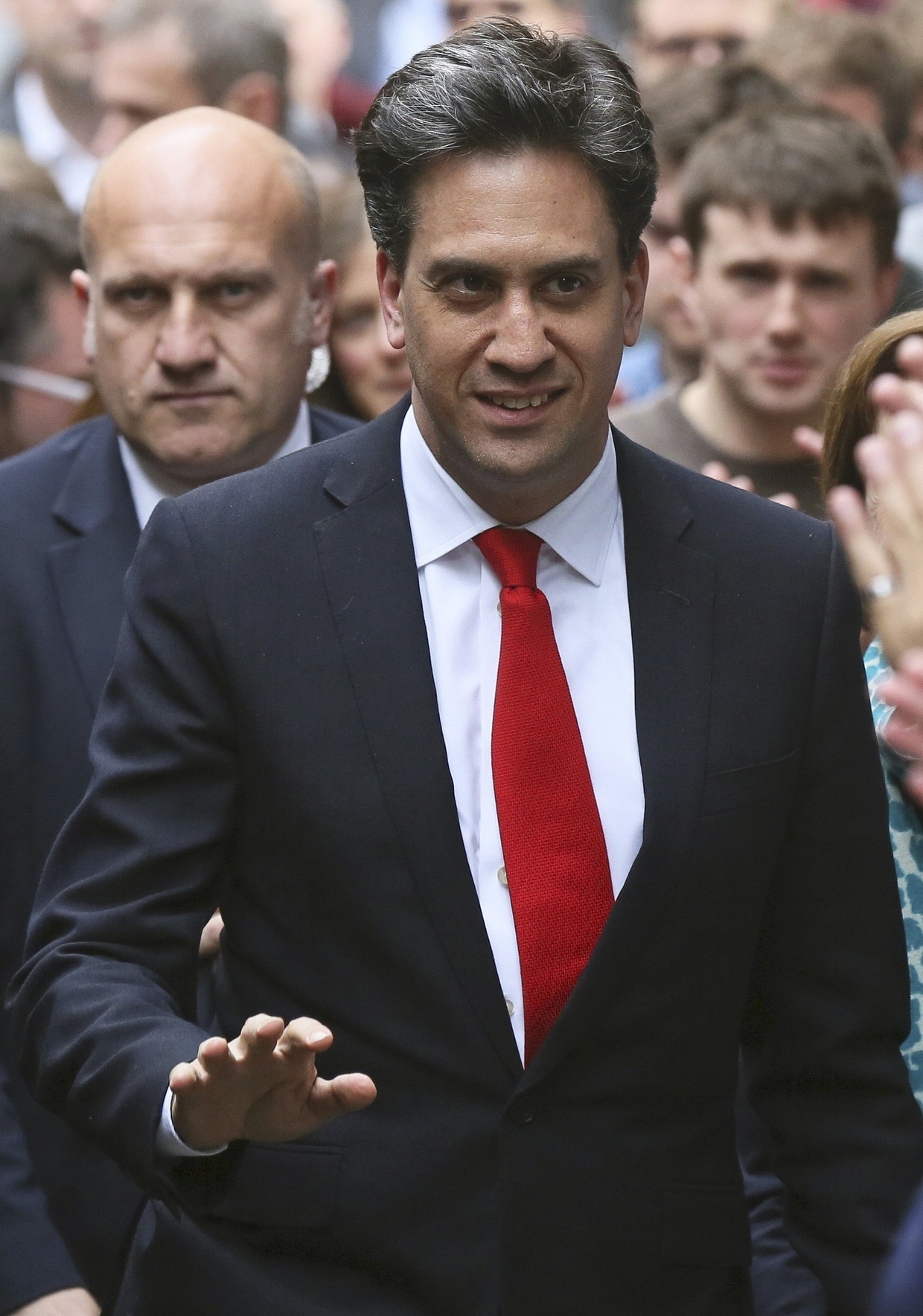 Labourleider Ed Miliband kondigde vandaag zijn vertrek aan. Beeld reuters