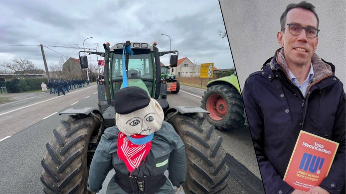 Boerenprotest in Zeebrugge. / Dieter Coussée is regioverantwoordelijke Noord-West-Vlaanderen van Apzi Voka.