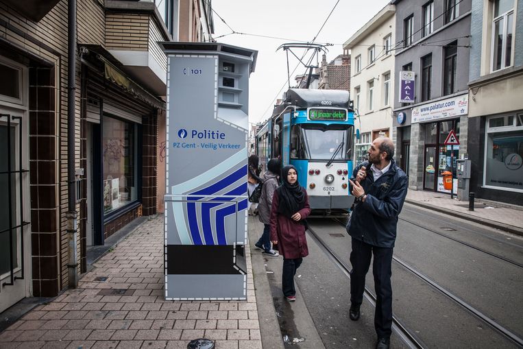 De zogenaamde mobiele 'superflitspaal' hielp mee een mentaliteitswijziging door te voeren wat betreft snelheidsovertredingen in Gent, zo stelt de politie. Beeld Wannes Nimmegeers