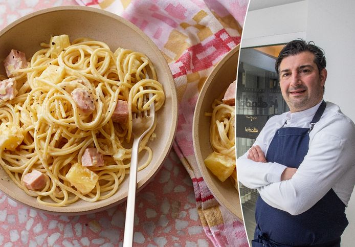 Op sociale media is er heel wat ophef over een recept van BBC voor 'spaghetti hawaï'. Chefkok Peppe Giacomazza geeft zijn mening.