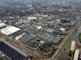 Bedrijventerrein Het Ambacht vanuit de lucht.