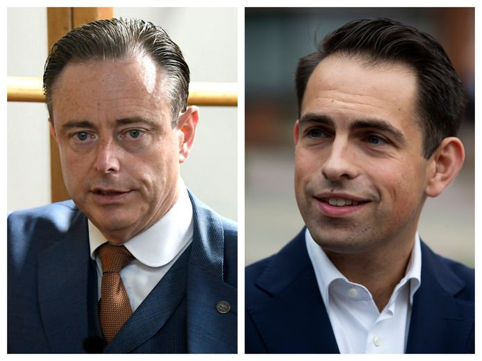 Bart De Wever (N-VA) en Tom Van Grieken (Vlaams Belang).