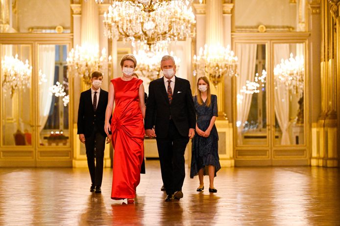 La reine Mathilde et le roi Philippe lors du concert de Noël.