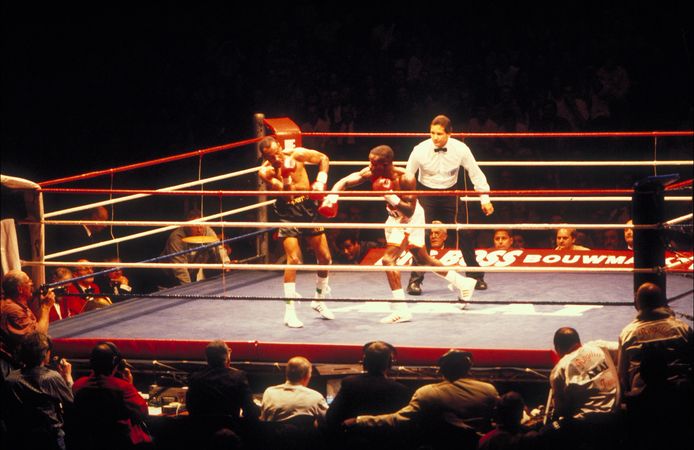 Tuur in actie op het WK boksen in Ahoy in 1994
