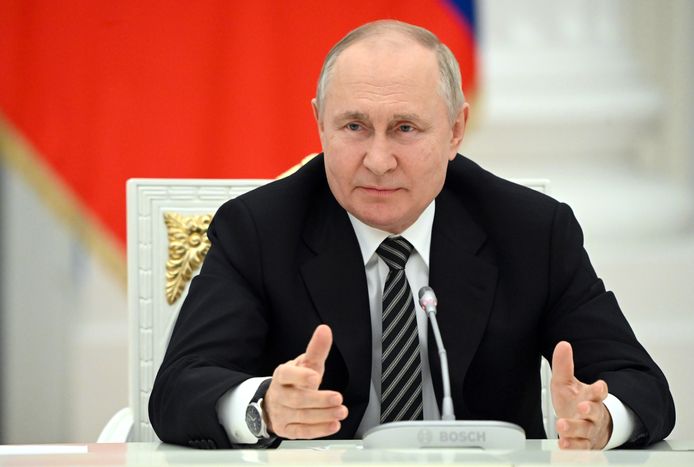 Le président russe Vladimir Poutine au Kremlin, à Moscou.