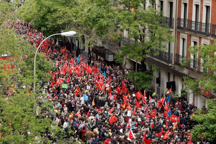 In Madrid waren er volgens de autoriteiten naar schatting 5.000 demonstranten op de been.