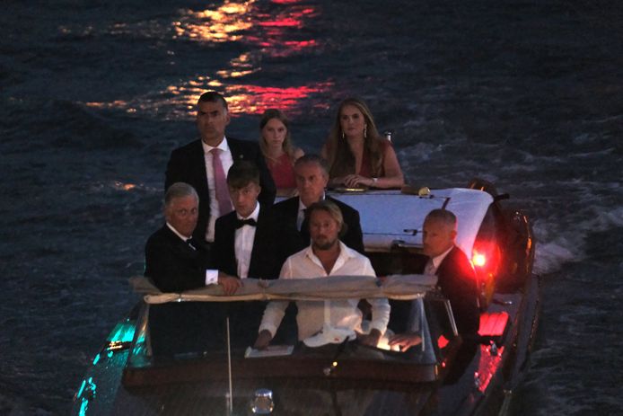 King Philip with Prince Emmanuel.  Back: Princess Eleonore with Dutch Crown Princess Amalia.