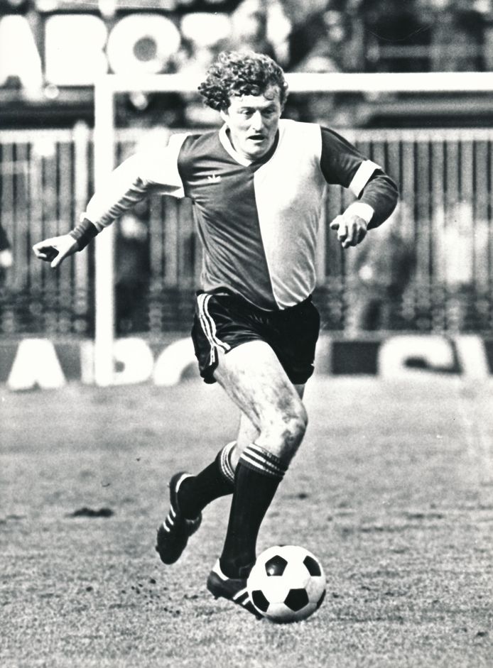 Aanvoerder Wim Jansen in 1979 tijdens zijn laatste seizoen als Feyenoord-speler.