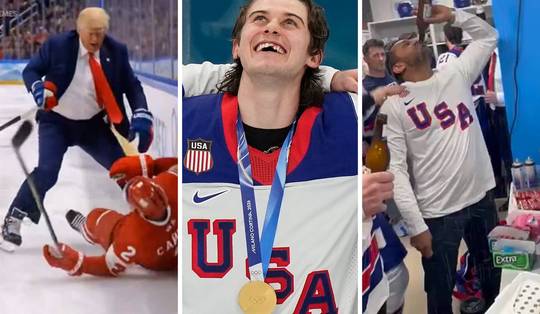 ▶ ‘Ik moet het vrouwenteam ook uitnodigen, dat snap je wel’: seksistisch telefoontje en AI-video van Trump kapen aandacht weg van Amerikaans ijshockeygoud