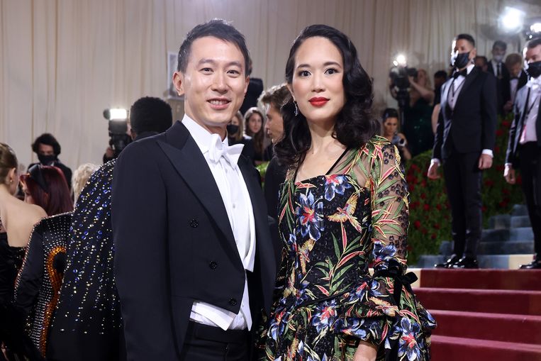 Tiktok-ceo Shou Zi Chew en zijn vrouw Vivian Kao. Beeld Getty