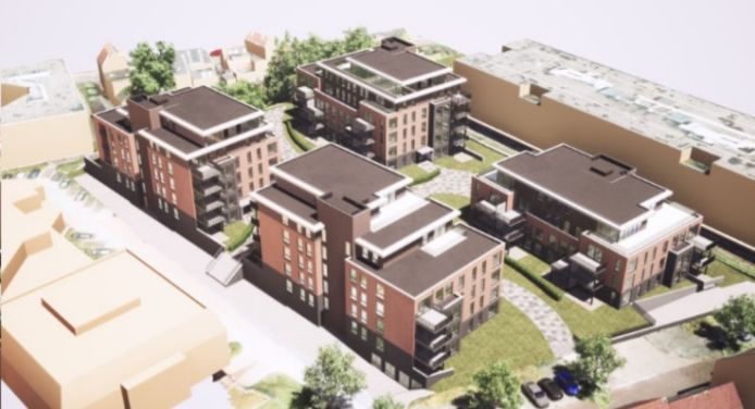Artist impression van het appartementencomplex in Sliedrecht.