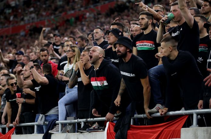 De Hongaarse fans lieten zich racistisch uit tegen de Engelse spelers op het EK2021