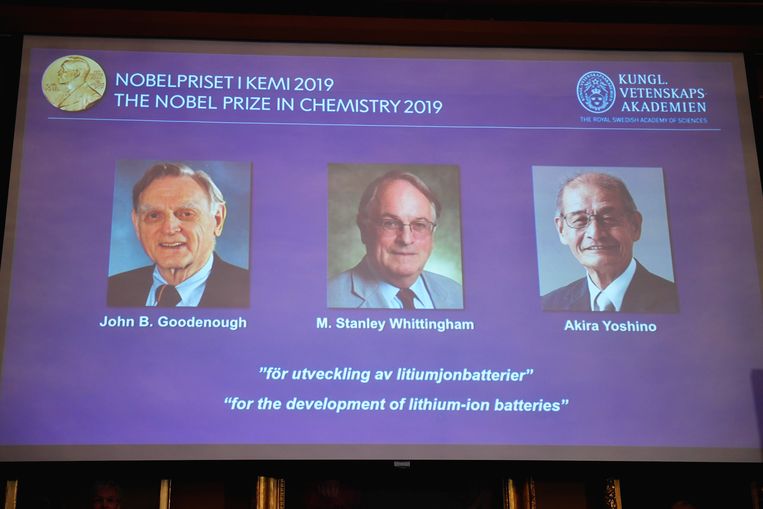 De Nobelprijs voor de scheikunde gaat naar... de lithiumionbatterij