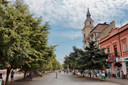 De stad Beregovo in Oekraïne.