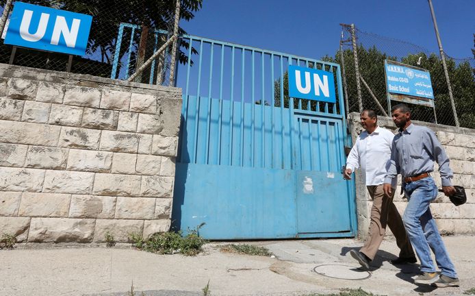 Een school die door UNRWA wordt gerund op de Westelijke Jordaanoever.