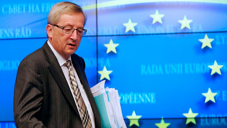 Jean-Claude Juncker president van Luxemburg en, voorzitter van de Eurozone. Beeld EPA