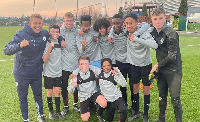 Kevin De Bruyne bij de U14 van Man City