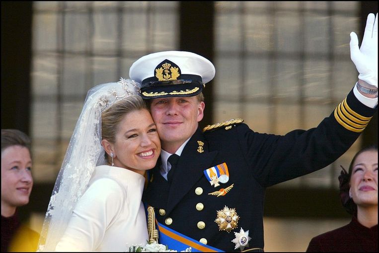 NETHERLANDS - FEBRUARY 02:  Royal Wedding of the Prince Willem-Alexander with Maxima Zorreguieta In Amsterdam, Netherlands On February 02, 2002.  (Photo by Pool BENAINOUS/DUCLOS/Gamma-Rapho via Getty Images) Beeld Gamma-Rapho via Getty Images