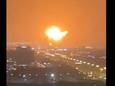 De grote explosie in de haven van Dubai.