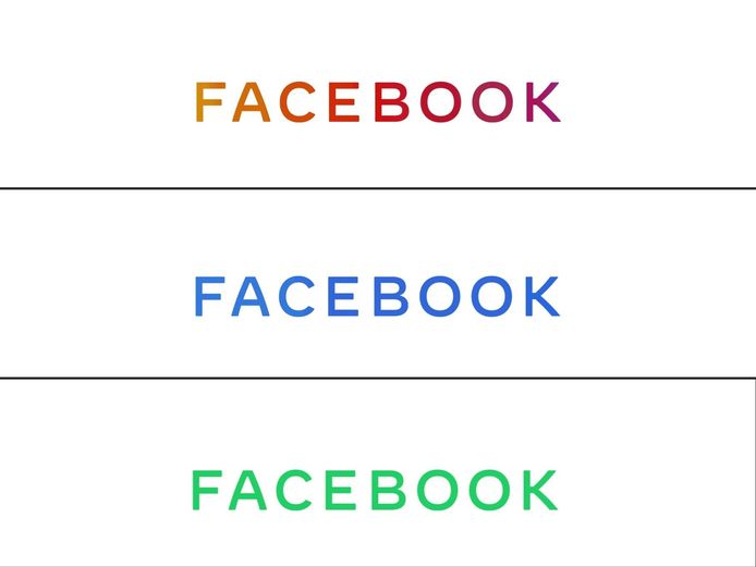 Blauw staat voor Facebook, groen voor Whatsapp en roze voor Instagram.