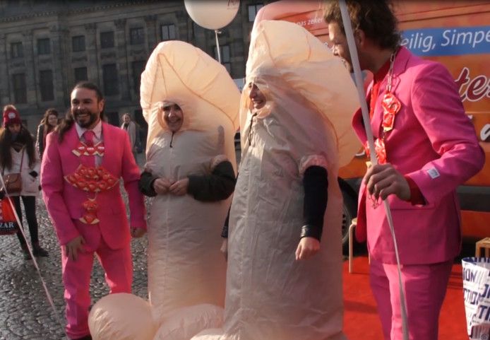 Amsterdam International Condom Day al gevierd.