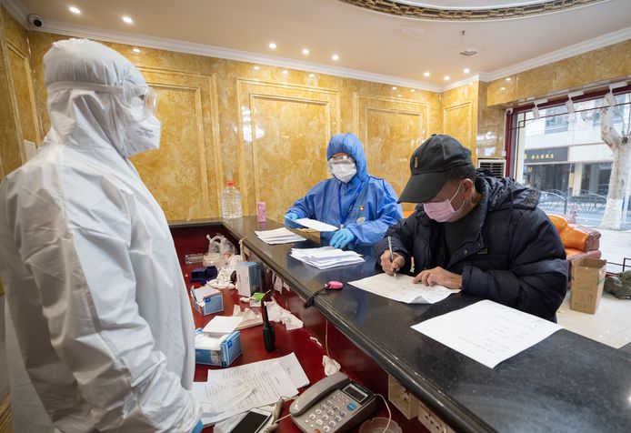 Een patiënt met het coronavirus wordt geregistreerd in Wuhan in de provincie Hubei.
