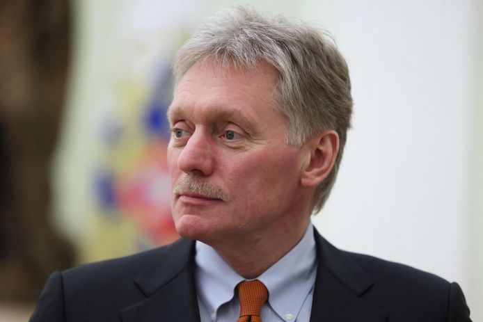 De woordvoerder van het Kremlin, Dmitri Peskov.