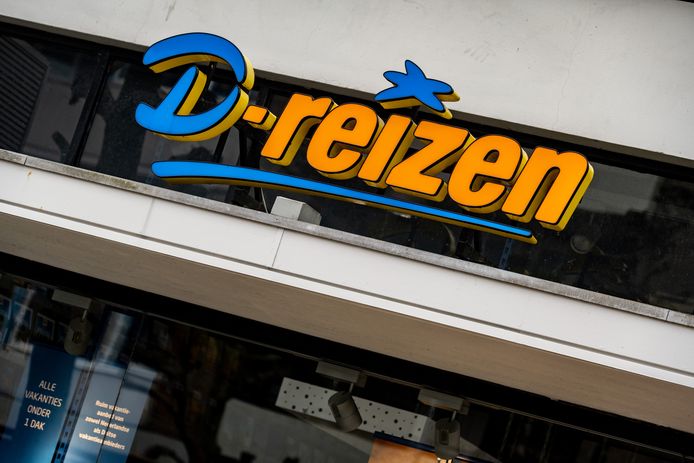 Een filiaal van D-reizen. De reisorganisatie krijgt een doorstart.