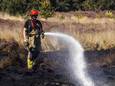 De brand in Schijf vernielde 1,6 hectare heidegebied.
